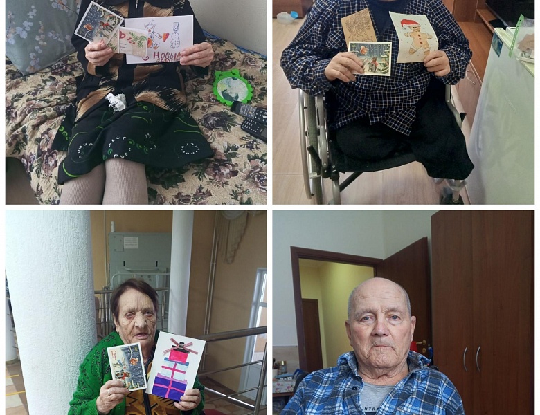 Открытки добра: волонтеры поздравили бабушек и дедушек с праздниками