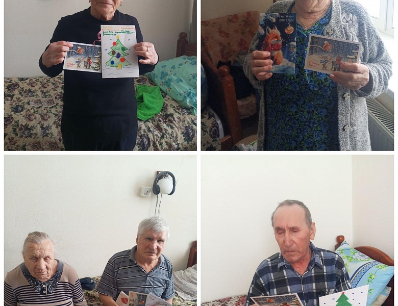 Открытки добра: волонтеры поздравили бабушек и дедушек с праздниками